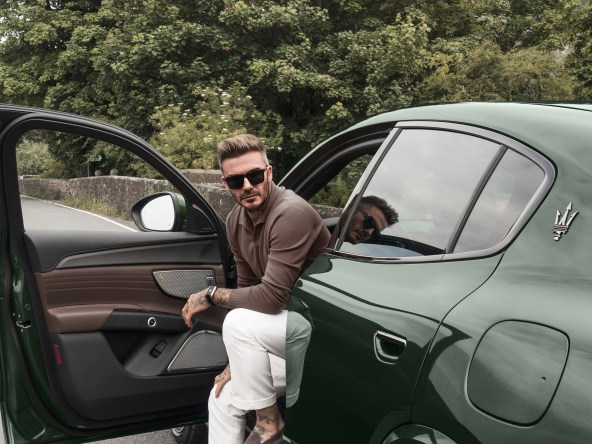 1. Maserati Fuoriserie Essentials David Beckham With Grecale First Look: David Beckham Debuts Custom Maserati Collection