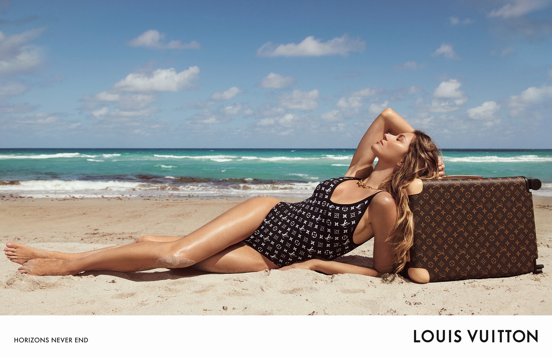 Gisele Bündchen strips down to Louis Vuitton swimsuit in campaign