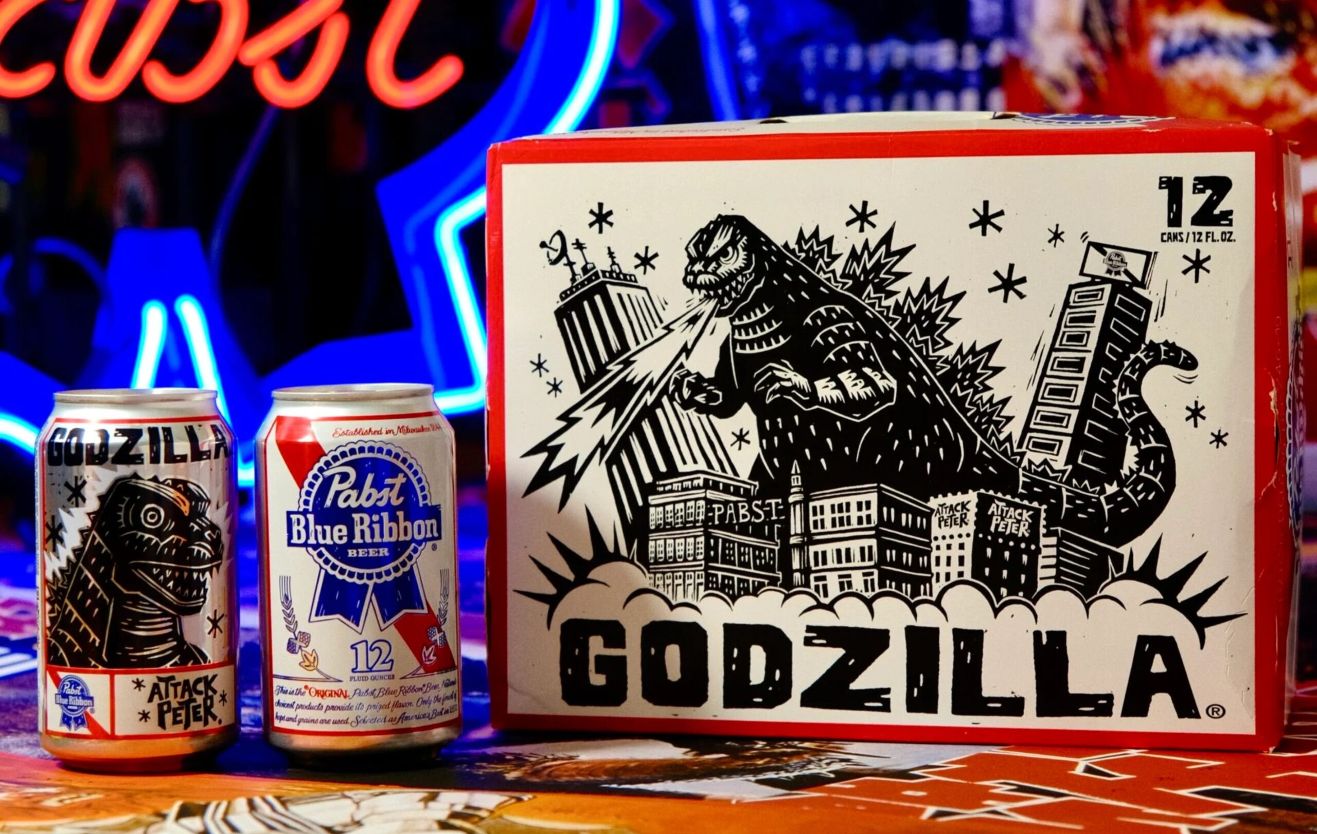 Pabst Blue Ribbon Celebrates Godzilla's 70th Birthday With Limited